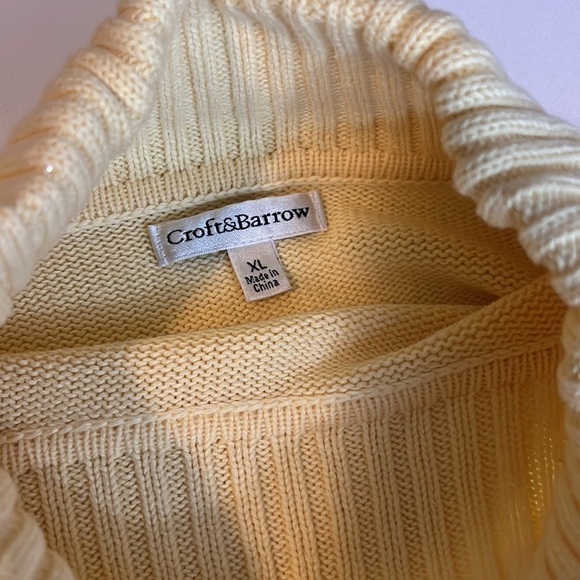Croft & Barrow Yellow Turtleneck Sweater | Size XL - Picture 7 of 8